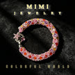 （K11) Colouful Zirconia Bangle Bracelet (DIY KIT)