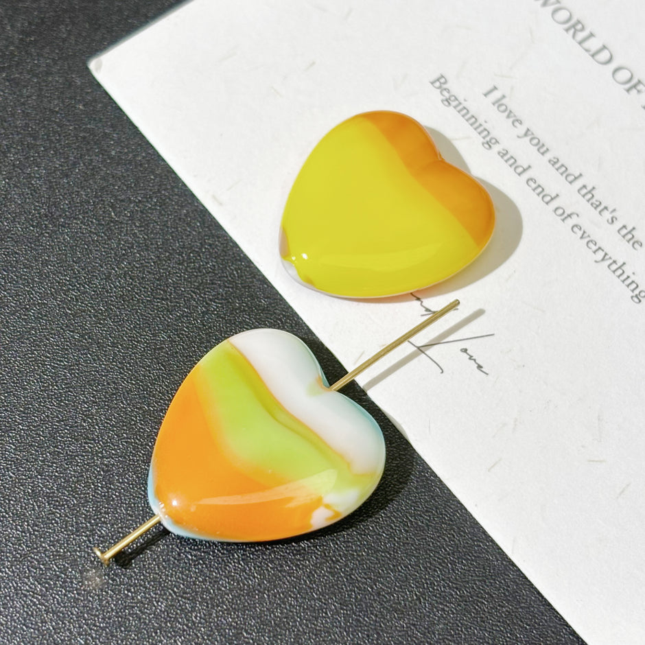 Multi-Size and shapes of Czech Glass Heart Beads for Handcrafted Jewelry & Crafts