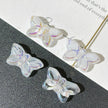 20*12mm Czech Glass Butterfly Beads - Vertically Drilled Loose Floral Animal Beads for DIY Jewelry