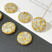 13mm Czech Glass Celestial Star & Moon Coin Beads - Flat Round Loose Beads for DIY Jewelry