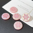 18mm Vintage Czech Glass Cherry Blossom Coin Beads