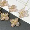 17mm Translucent Czech Glass Four-Leaf Clover Beads 1pc- Cross Flower Loose Focal Beads for DIY Jewelry & Necklaces