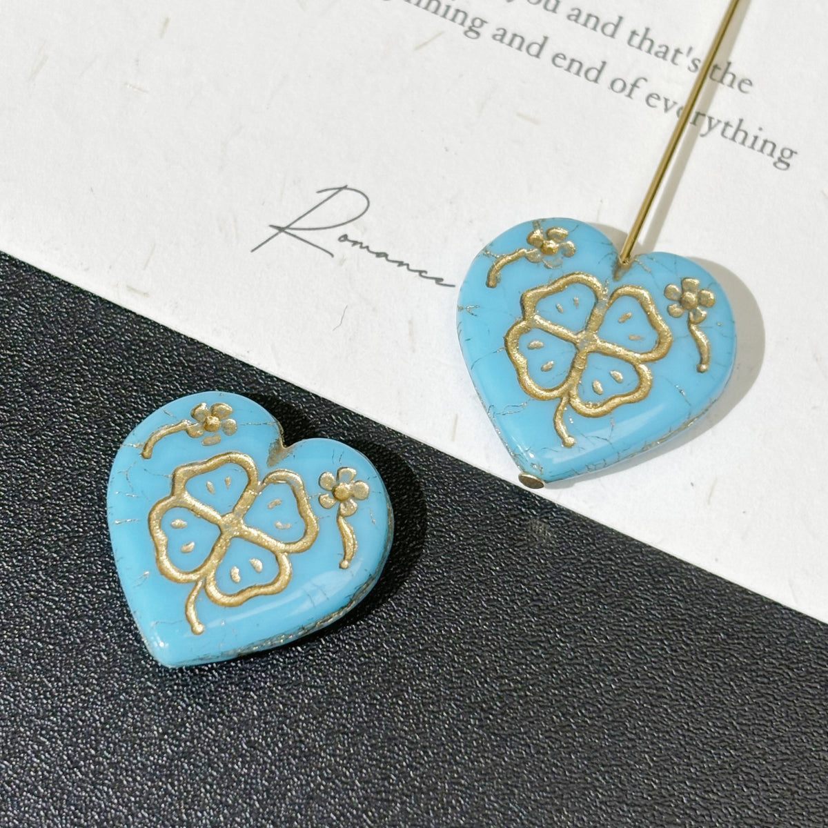 Multi-Size and shapes of Czech Glass Heart Beads for Handcrafted Jewelry & Crafts