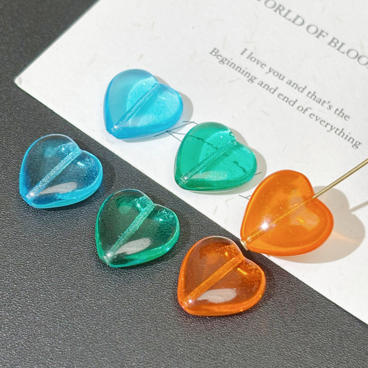 Multi-Size and shapes of Czech Glass Heart Beads for Handcrafted Jewelry & Crafts