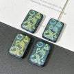 14x20mm Egyptian Cat Goddess Czech Glass Beads - Vintage Rectangle Bastet Loose Beads for DIY Bracelets & Jewelry