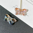 20*12mm Czech Glass Butterfly Beads - Vertically Drilled Loose Floral Animal Beads for DIY Jewelry