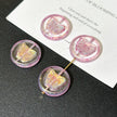 20mm Vintage Czech Glass Butterfly Coin Beads - Round Loose Focal Beads for DIY Jewelry