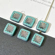 10mm Czech Glass Starburst Beads - Celestial Carved Loose Focal Beads for DIY Jewelry Making