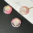 14mm Cutting Faceted Czech Glass Hawaiian Flower Beads - Carved Hibiscus Loose Beads for DIY Jewelry
