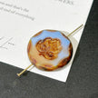 23mm Czech Glass Carved Grape Leaf Coin Beads