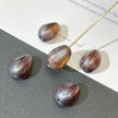 11mm Cute Czech Glass Chubby Teardrop Vase Beads - Clear / Assorted