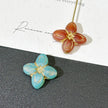 14mm Czech Glass Four-Leaf Clover Beads - Lucky Cross Flower Loose Beads for DIY Necklaces & Bracelets