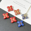 14mm Czech Glass Four-Leaf Clover Beads - Lucky Cross Flower Loose Beads for DIY Necklaces & Bracelets