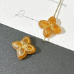 14mm Czech Glass Four-Leaf Clover Beads - Lucky Cross Flower Loose Beads for DIY Necklaces & Bracelets
