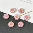 Miulti Czech Glass Hibiscus Flower Beads Assortment - Assorted Sizes & Floral Motifs Loose Beads for DIY Jewelry