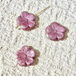 Czech Glass Hibiscus Flower Beads - 21mm Carved Floral Loose Beads for DIY Jewelry Making