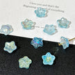 Blue Czech Glass Beads Assortment - Mixed Flowers, Birds, Leaves & Multi-Shape Loose Beads for DIY Jewelry