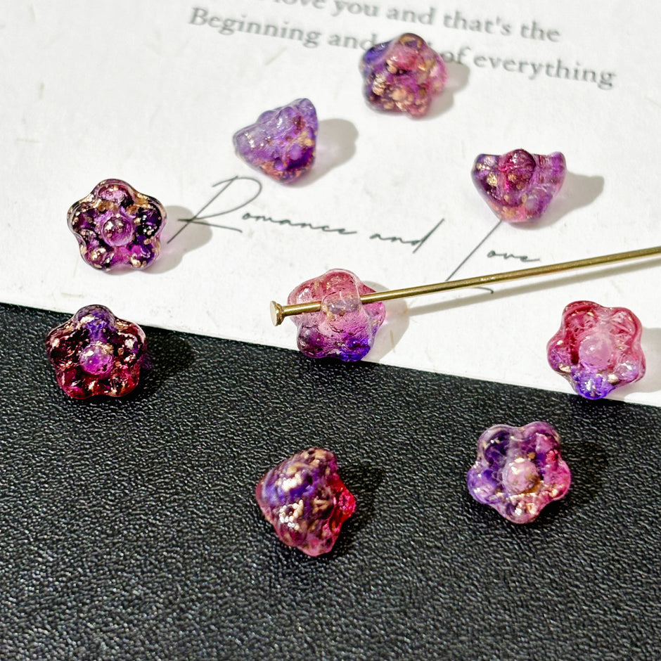 4*6mm Czech Glass Center-Drilled Bell Flower Beads - Trumpet Blossom Loose Beads & Bead Caps for DIY Jewelry