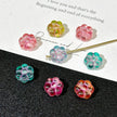 Miulti Czech Glass Hibiscus Flower Beads Assortment - Assorted Sizes & Floral Motifs Loose Beads for DIY Jewelry