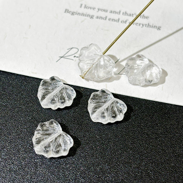 13x11mm Vintage Maple Leaf Czech Glass Beads - Autumn Botanical Loose Beads for DIY Necklaces & Bracelets