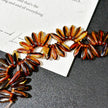 3x10mm Vintage Czech Glass Dagger Beads - Clear Amber