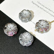 14mm Hawaiian Hibiscus Flower Czech Glass Beads - Pressed Floral Loose Focal Beads for DIY Jewelry