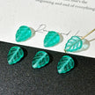 8x10mm Czech Glass Straight Hole Leaf Beads - Clear / Assorted