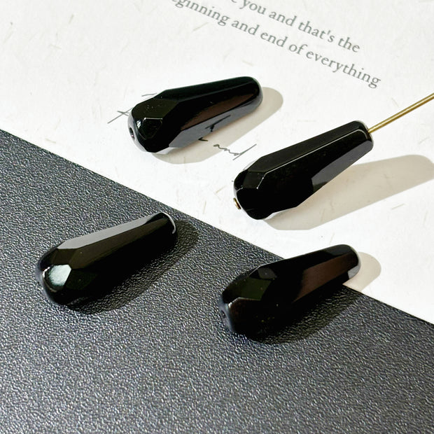 Czech Glass Beads Black Series