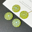 18mm Czech Glass Origami Flower Coin Beads - Geometric Floral Round Loose Beads for DIY Jewelry