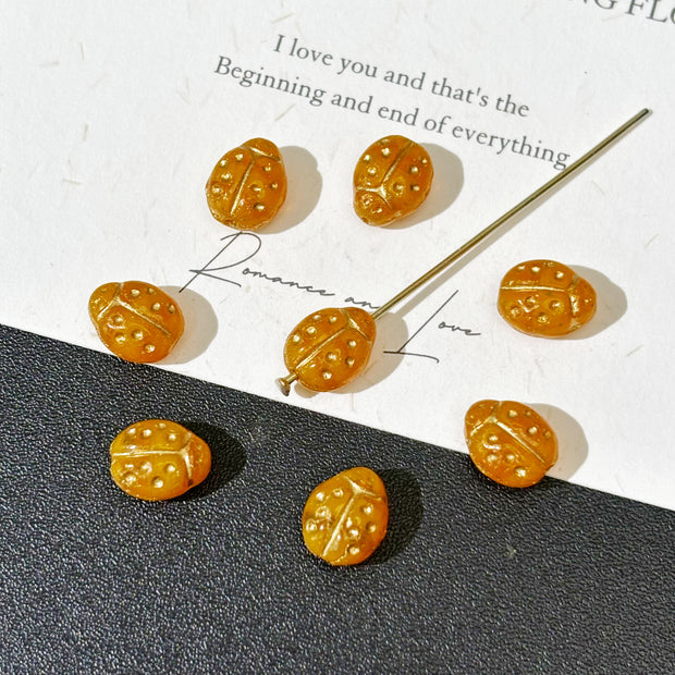 Ladybug Czech Glass Beads - Cute Insect Loose Beads for DIY Bracelets, Necklaces & Earrings