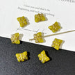 7x10mm Czech Glass Butterfly Beads - Mustard Yellow