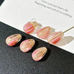 7x13mm Czech Glass Layered Pinch Drop/Vase Beads - Pink Core