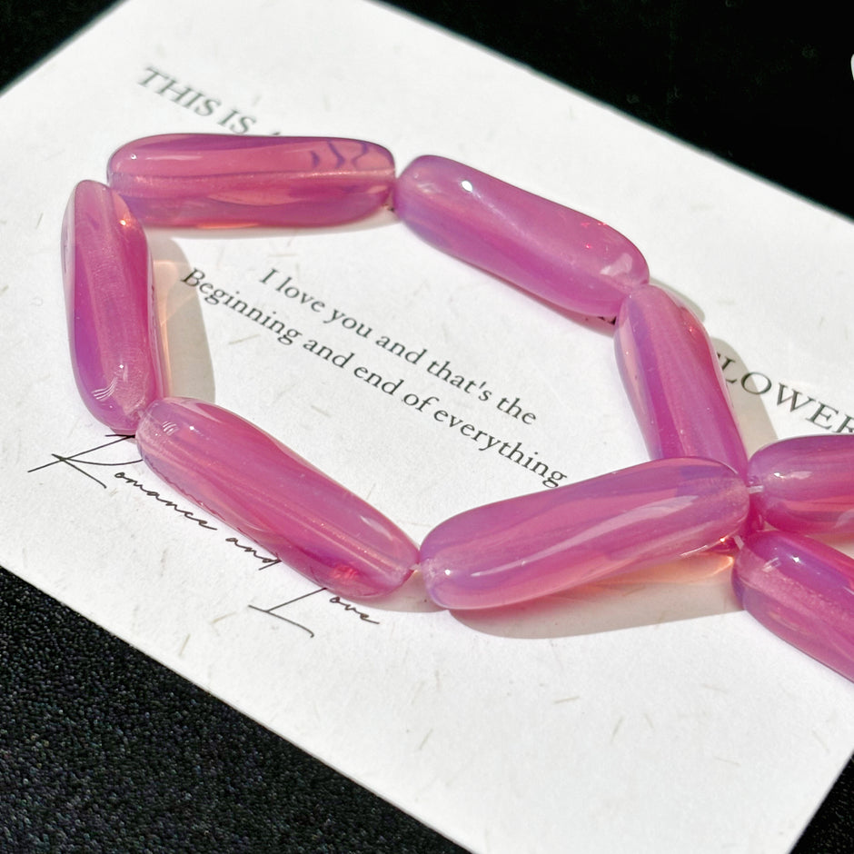 Soft Pink Series Czech Glass Beads