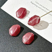 12x16mm Czech Glass Irregular Meteorite Beads - Carmine Red