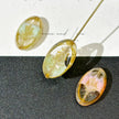 11x18mm Czech Glass Oval Starburst Beads - Clear / Assorted