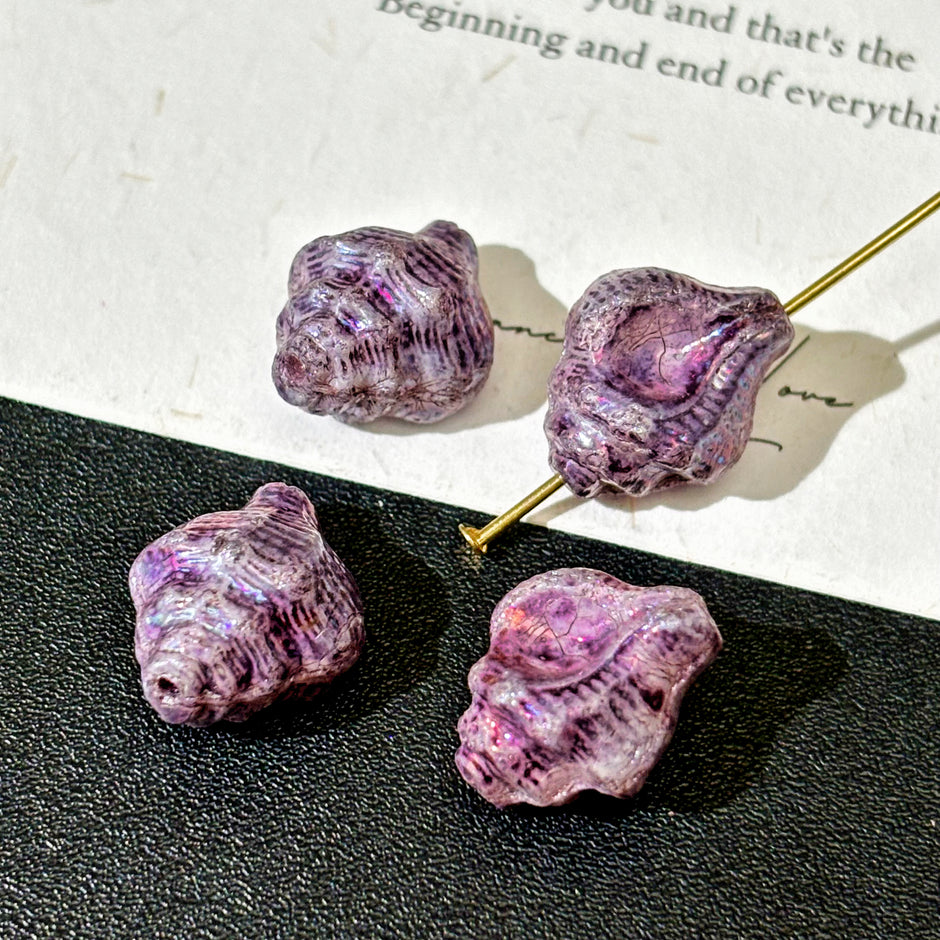 9*14mm Czech Glass Sea Shell Beads