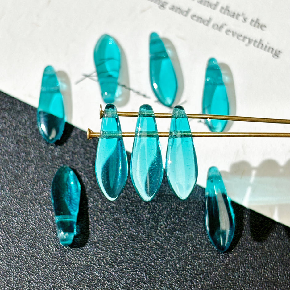 5x16mm Czech Glass Dagger Beads - 2-Hole