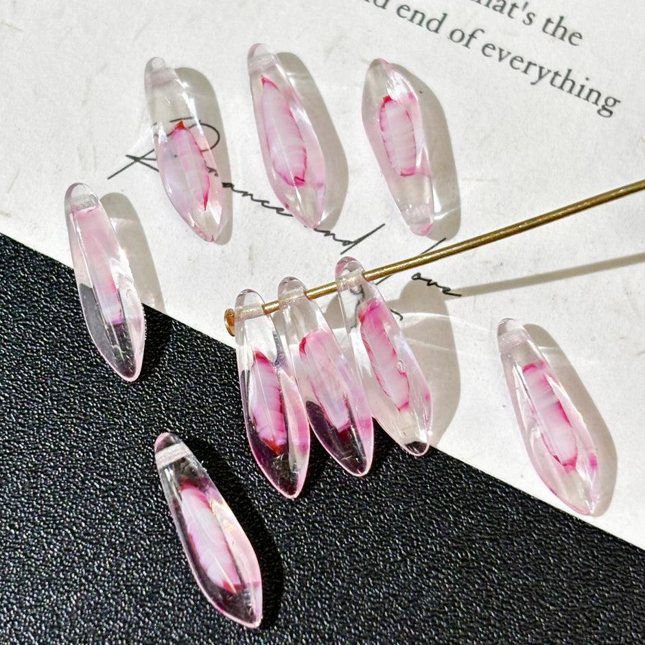 5x16mm Czech Glass Dagger Beads - Single Hole