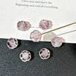 8mm Czech Glass Hawaiian Flower Beads - Translucent Smoky Purple