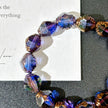 7x9mm Czech Glass Vintage Turbine Beads - Translucent Blue-Violet & Antique Bronze