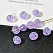 6mm Czech Glass Carved Rose Beads - Translucent Lavender Purple