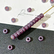 4mm Czech Glass Seed Beads - Cream Blue & Purple Silk