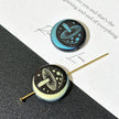 17mm Czech Glass Laser-Etched Mushroom Coin Beads 1pc
