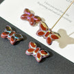 20*12mm Czech Glass Butterfly Beads - Vertically Drilled Loose Floral Animal Beads for DIY Jewelry