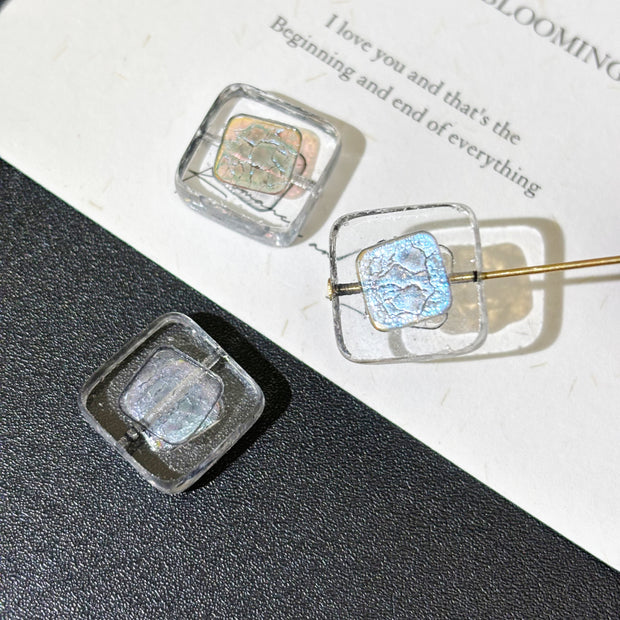 14mm Czech Glass Cube Beads - Square Loose Glass Beads for DIY Jewelry Making & Crafts
