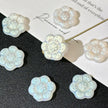 Czech Glass 6-Petal Flower Beads - Vertically Drilled Loose Floral Beads for DIY Jewelry