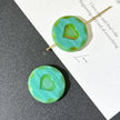 21mm Faceted Czech Glass Heart Coin Beads - Silk Ombre Loose Beads for DIY Jewelry Making