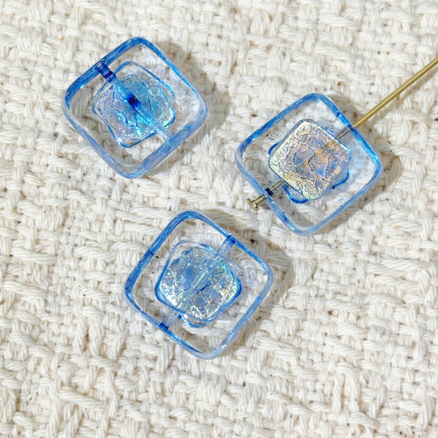 14mm Czech Glass Cube Beads - Square Loose Glass Beads for DIY Jewelry Making & Crafts