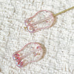 12*19mm Cute Translucent Pink Czech Glass Octopus Beads 1PC