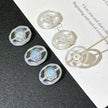 14x11mm Faceted Czech Glass Seal Flower Beads - Table Cut Floral Plaque Loose Beads for DIY Jewelry